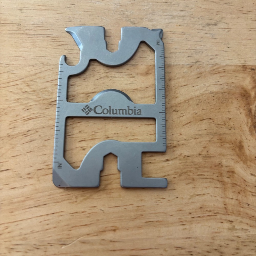Columbia Multi-Tool Wallet Card Stainless Steel Survival EDC Pocket Tool Silver